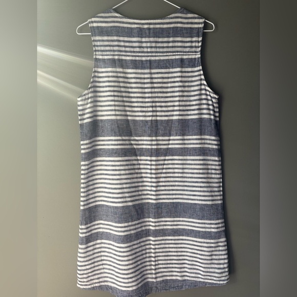 Beach lunch lounge size xs linen and cotton striped mini dress - Picture 6 of 7